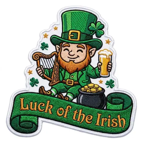 Lucky of the Irish leprechaun patch