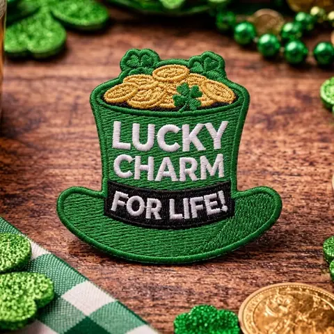 Lucky charm shamrock patch