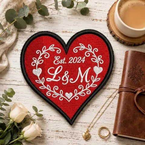 Personalised heart-shaped Valentine patch