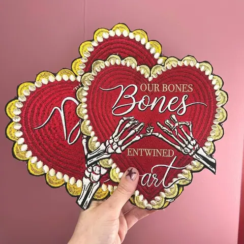 Embroidered Valentine keepsake patch