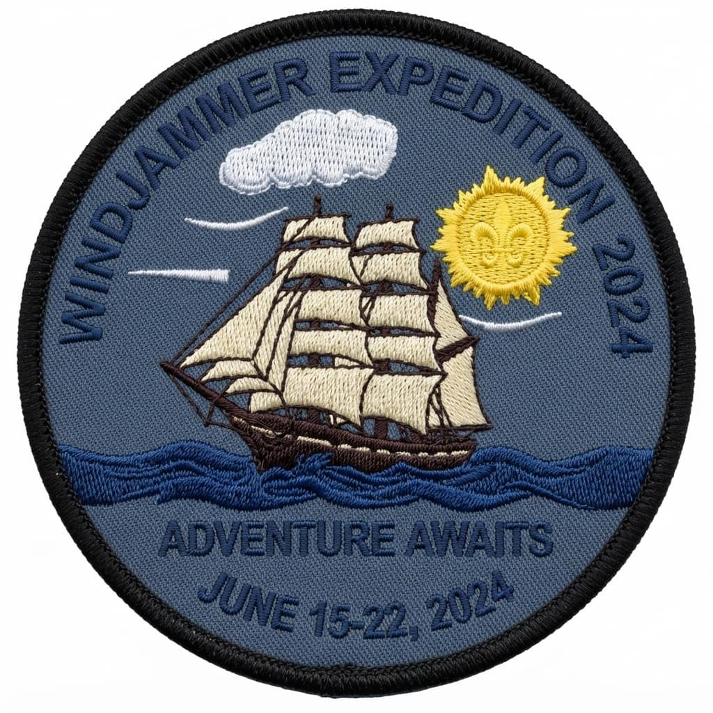Embroidered custom patch sample