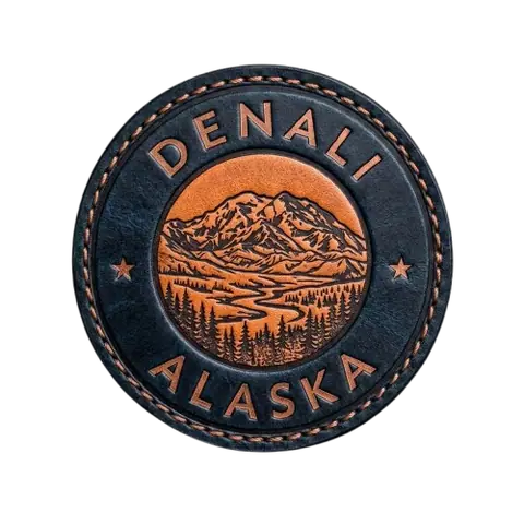 Custom leather patch sample